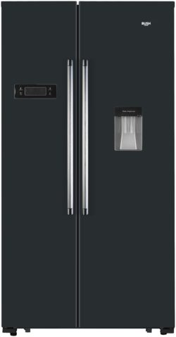 Bush - BSBSFFWTDB Side by Side - Fridge Freezer- Black